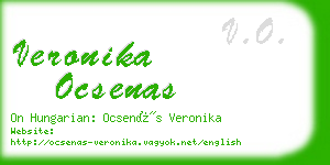 veronika ocsenas business card